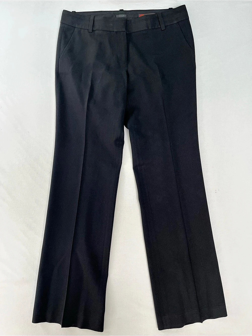 J.Crew Women’s Black Lessona Italian Wool Straight Leg Dress Pants Trousers 10